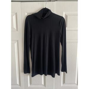 Vina Womens Active‎ Life Medium Black Lightweight High Neck Long Sleeve Modal